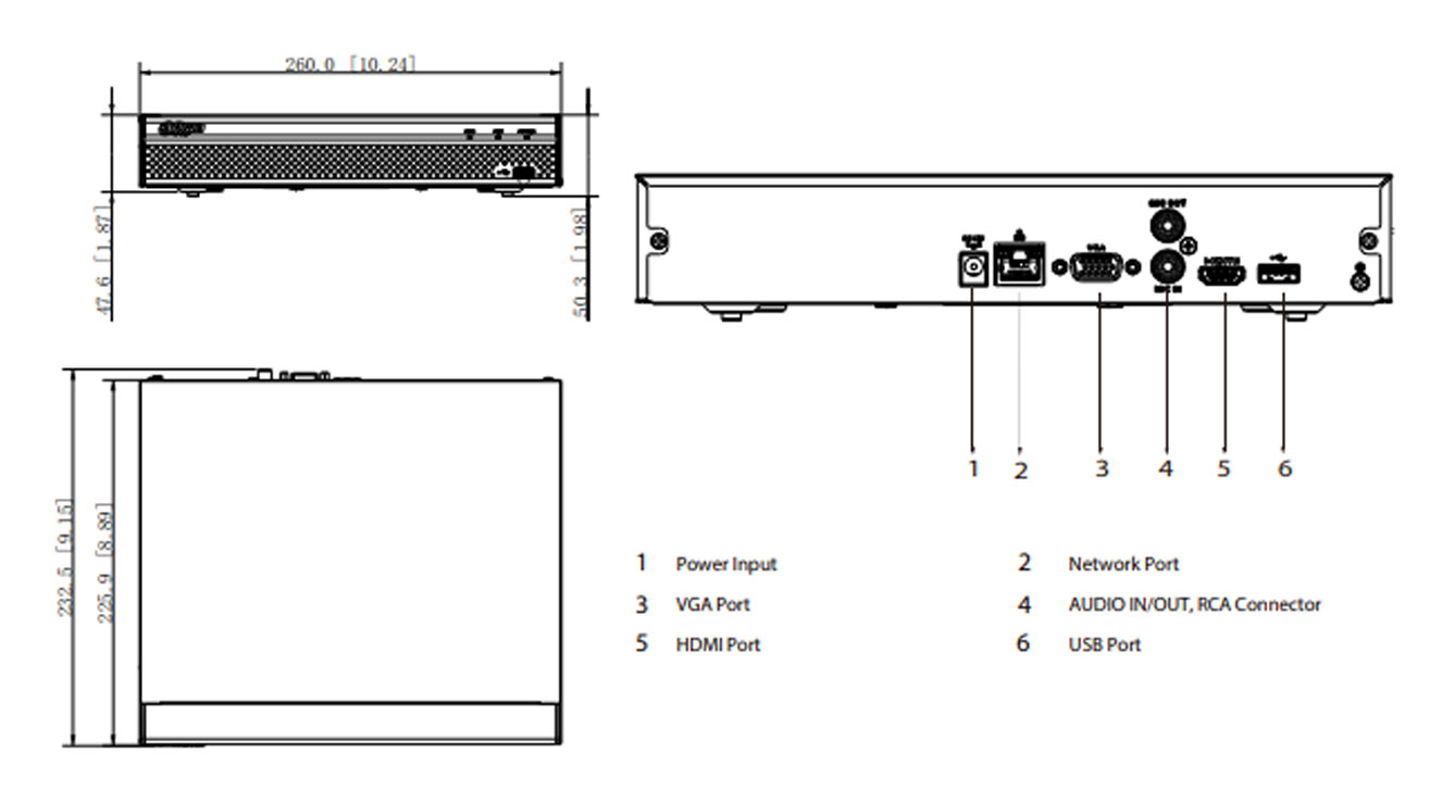 NVR1104HS-P-S3-H dimensions