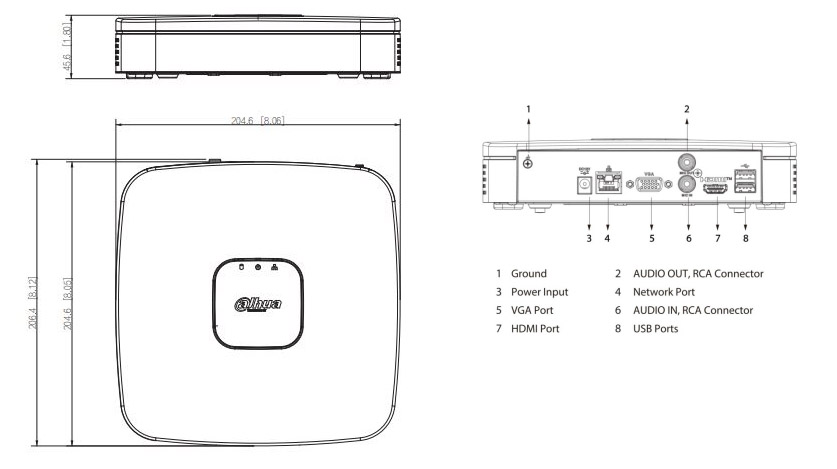 NVR4104-4KS3(1T) dimensioni
