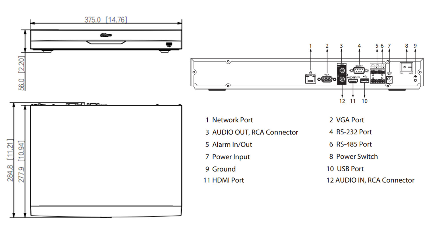 NVR5208-EI2 dimensioni