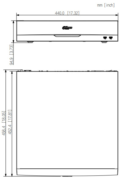 NVR5864-16P-EI2 dimensioni