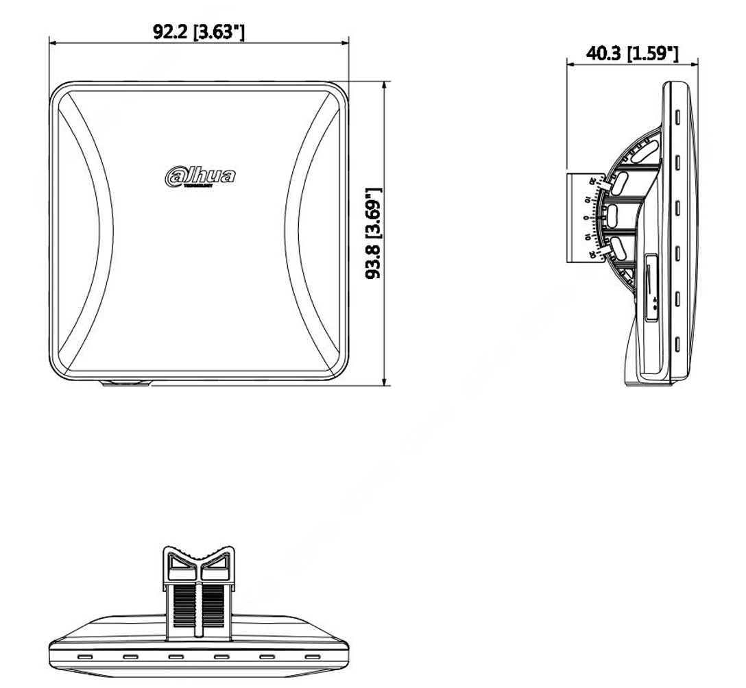 Dimensions du PFWB5-10ac