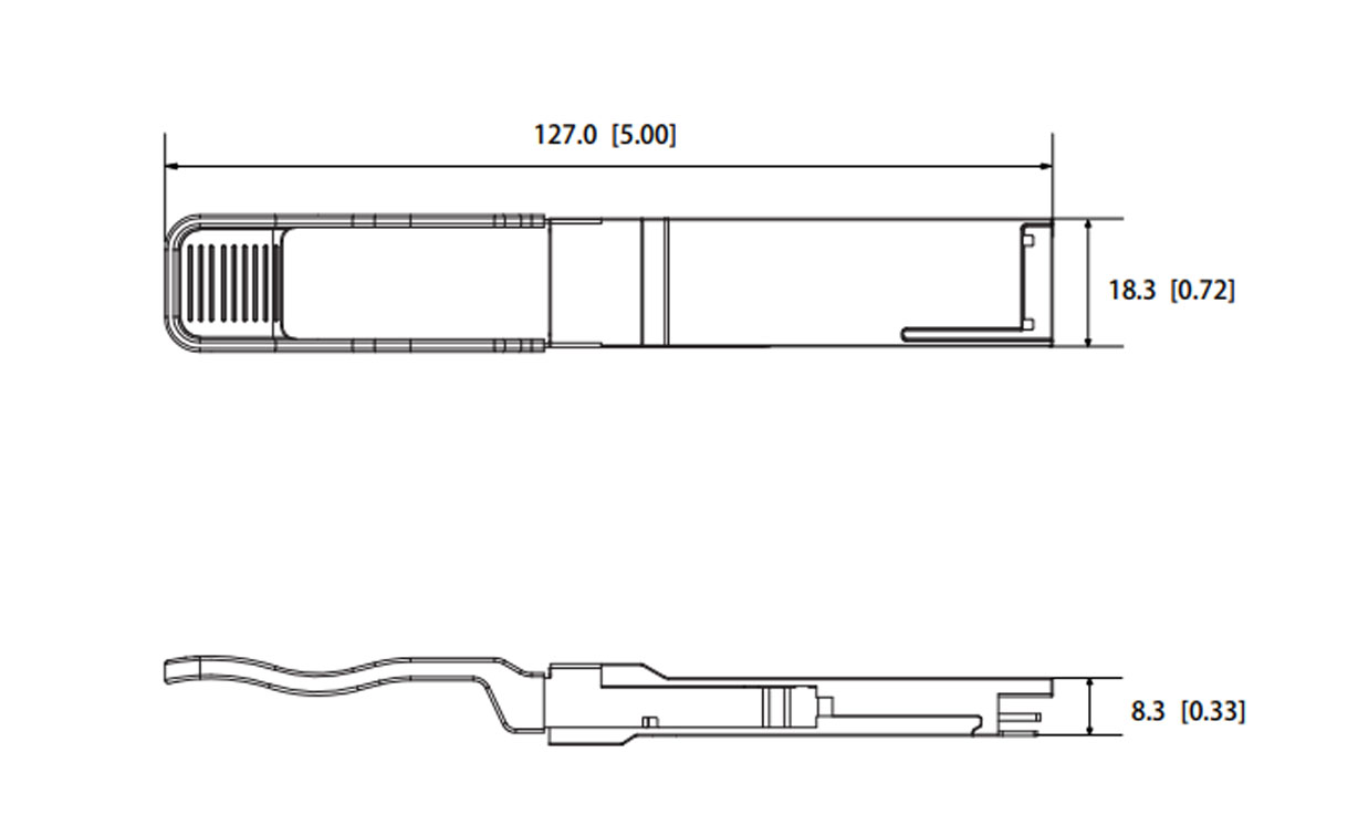 QSFP-850-MMF dimensions