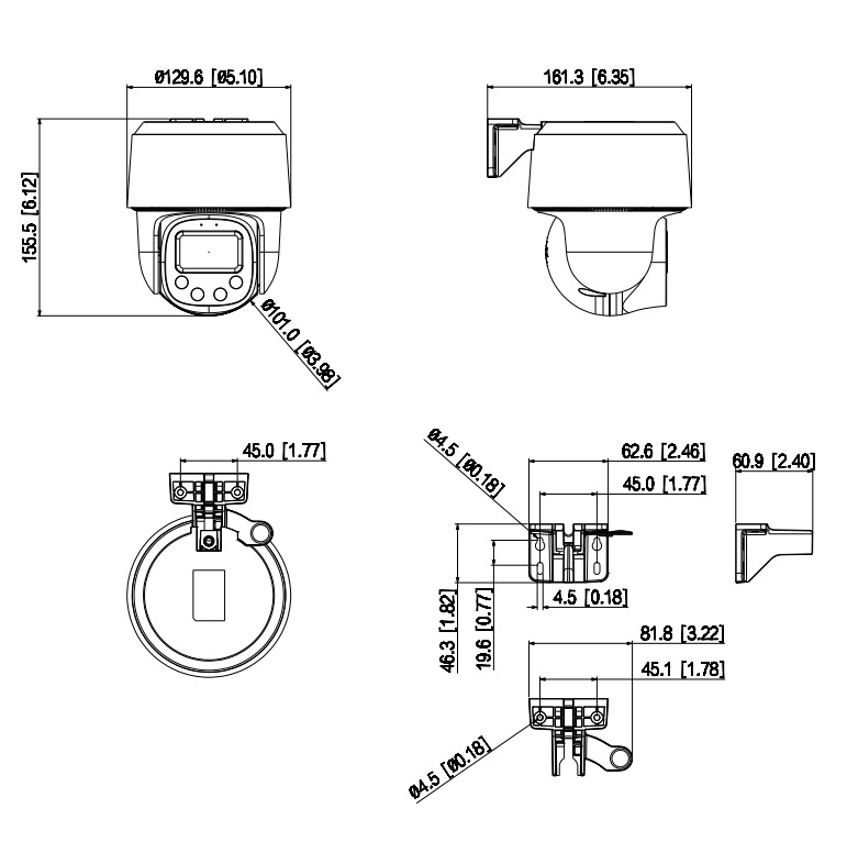 Dimensions du SD2C405NB-GNY-A-PV-S2