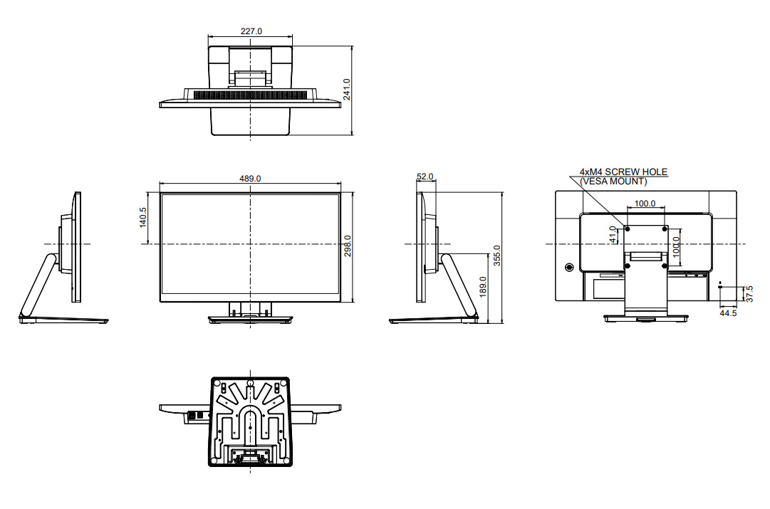 T2254MSC-B1AG dimensioni