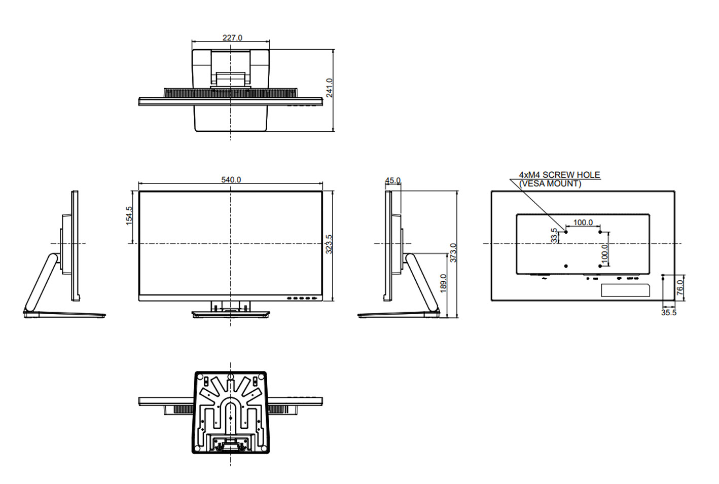 T2454MSC-B3AG dimensioni