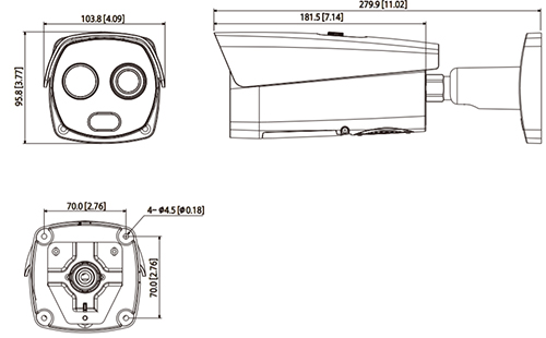 Telecamera termica per temperatura corporea 256x192 dahua  tpc-bf2221-tb7f8-htm 