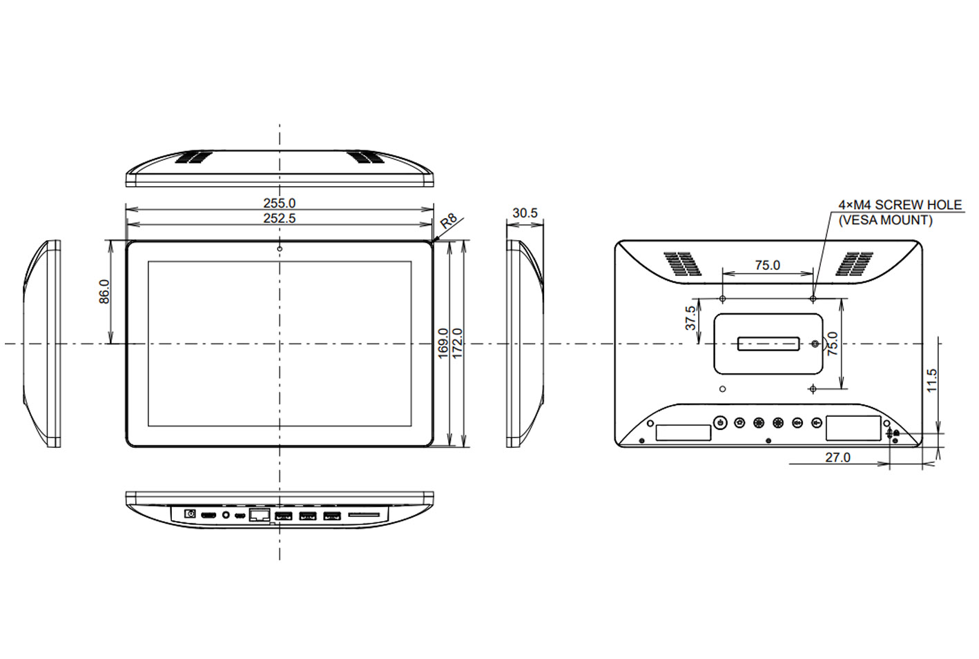 TW1023ASC-B3P dimensioni