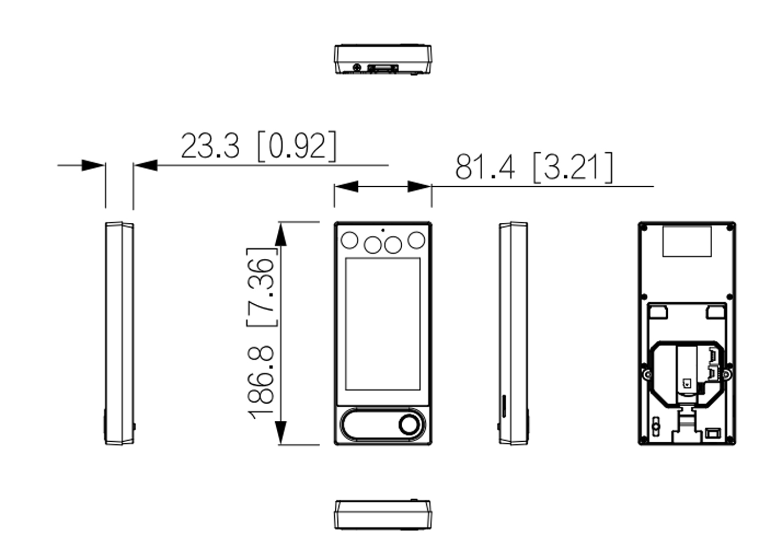 VTO6631QB-WP dimensions