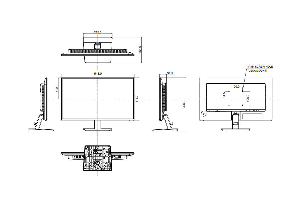 Dimensions du X2492HSU-B1