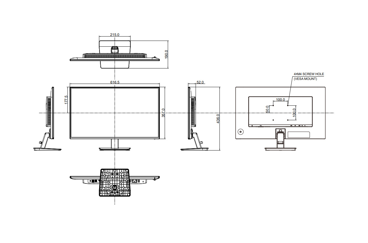 Dimensions du X2792HSU-B1