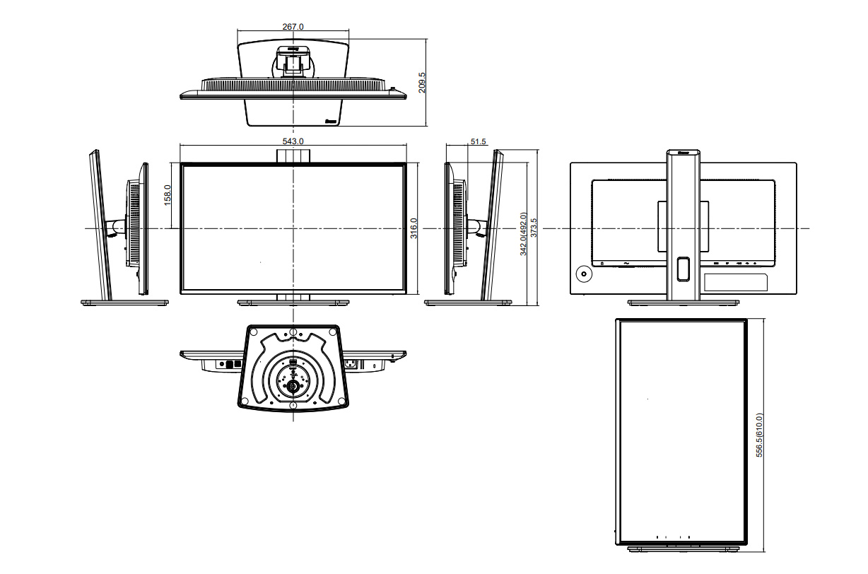 XB2492HSU-B1 dimensions