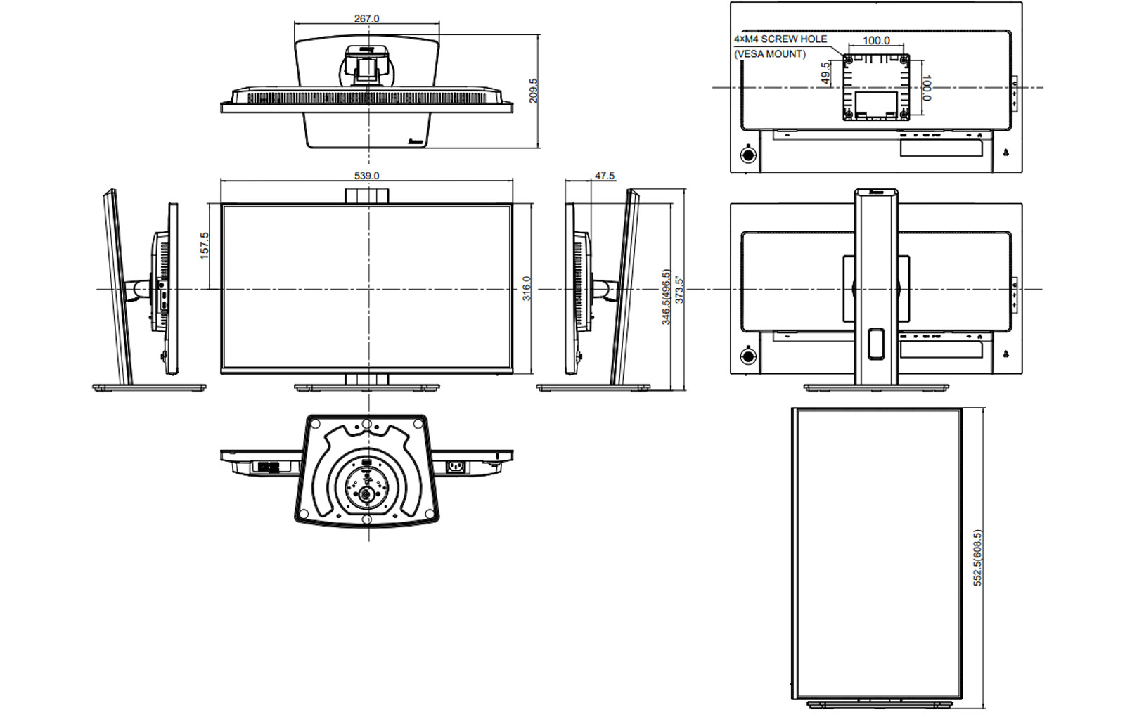 XB2497HSU-B1 dimensions