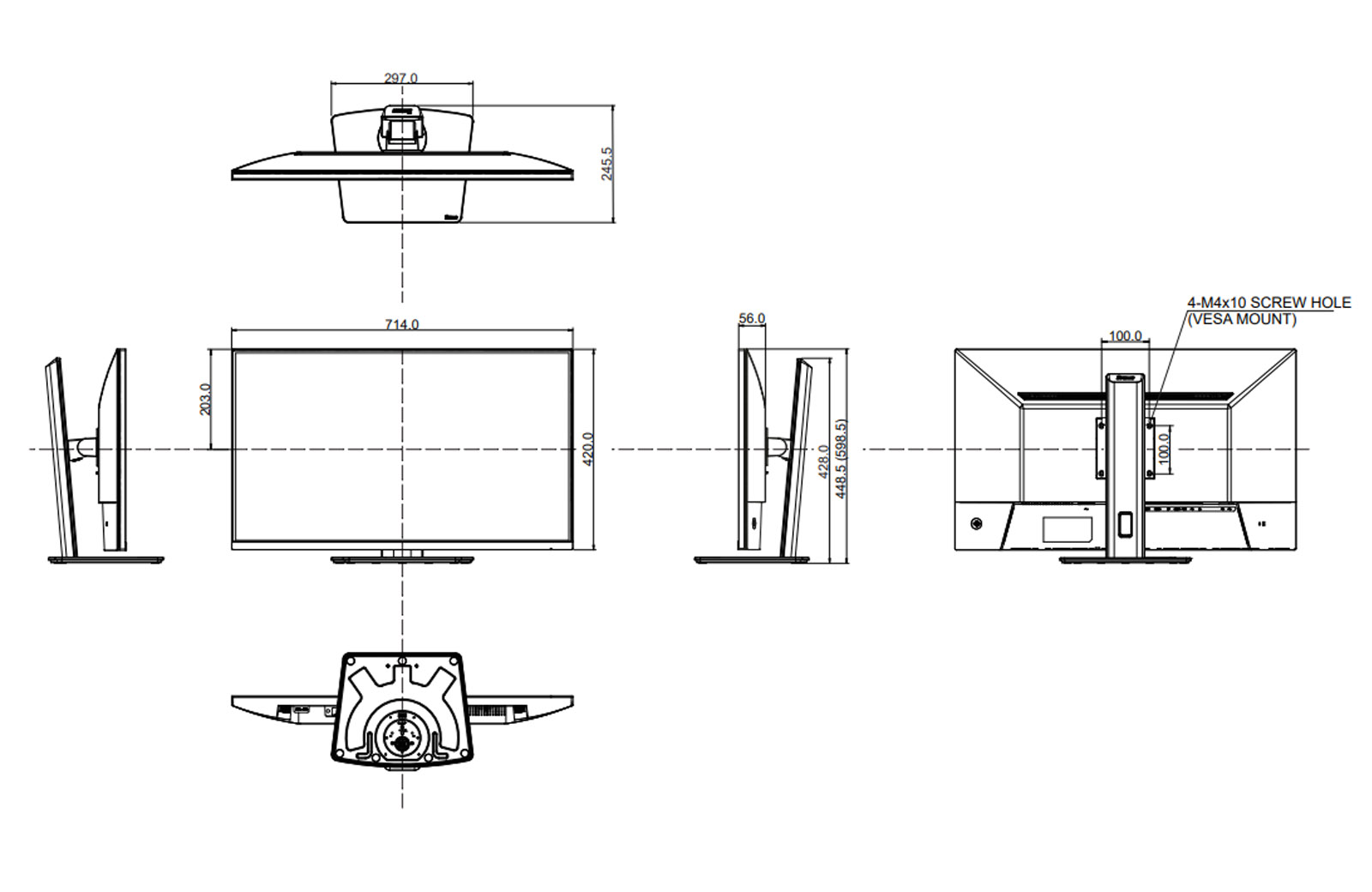 XB3294UHSCP-B1 dimensions