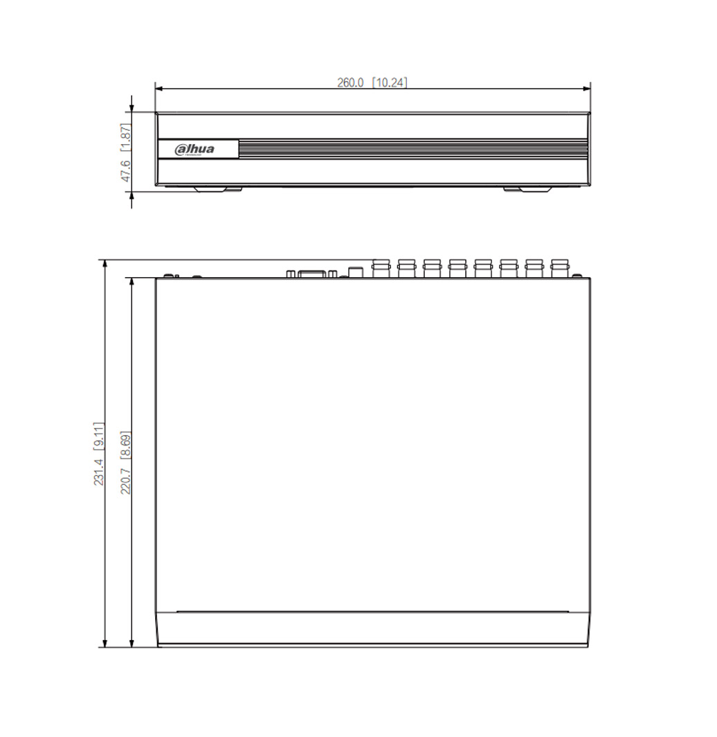 XVR1B16H-I dimensions