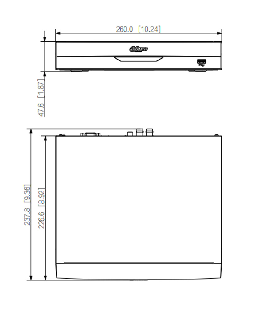 XVR4104HS-I dimensions