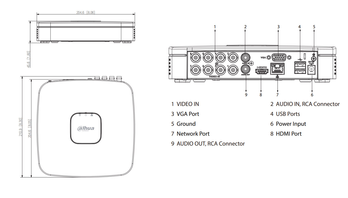 XVR4108C-I dimensions