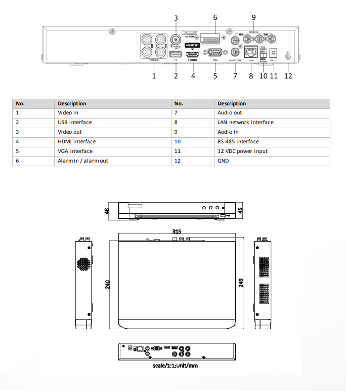 iDS-7204HQHI-M1-XT-4A+4-1ALM dimensions
